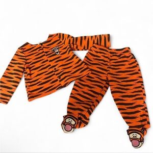 Tigger Disney Baby Orange and Black Striped 2 piece Set Size 6/9Month